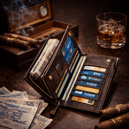 Portefeuille multifonction élégant pour homme caviar - Ma boutique